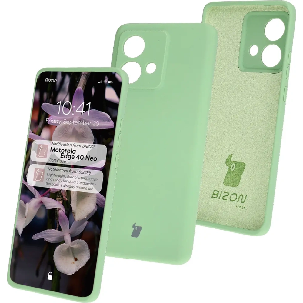Hurtownia GSM - Silikonowe etui Bizon Soft Case do Motorola Edge 40 Neo jasnozielony - BIZ7001 - {ean13} - Hurt