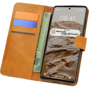 Hurtownia GSM - Buzunar de caz Bizon Motorola Edge 50 Fusion maro - BIZ7003 - {ean13} - Hurt