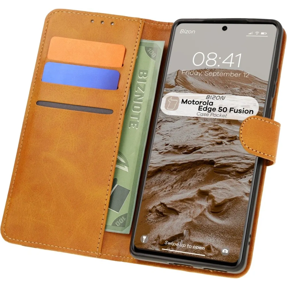 Hurtownia GSM - Bizon Tasche für Motorola Edge 50 Fusion braun - BIZ7003 - {ean13} - Hurt