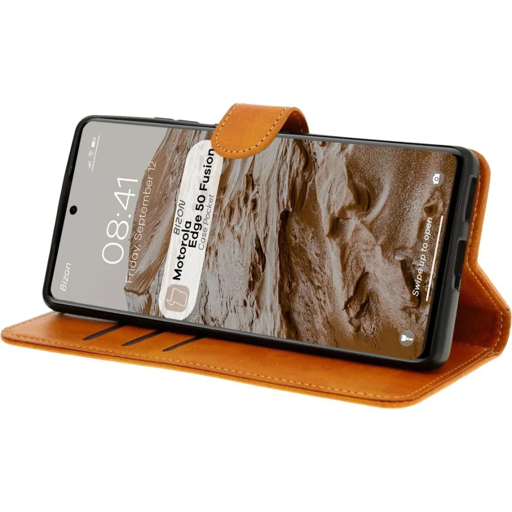 Hurtownia GSM - Bizon tok zseb Motorola Edge 50 Fusion barna - BIZ7003 - {ean13} - Hurt