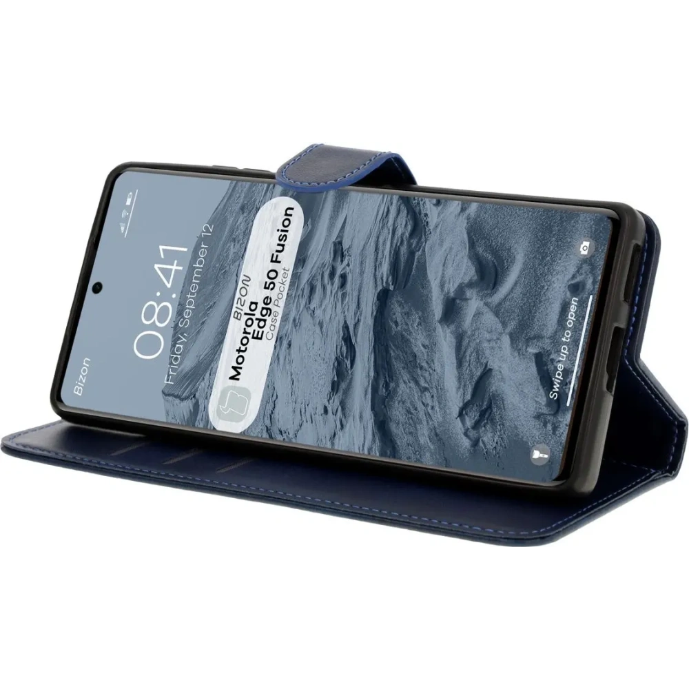 Wholesale Bizon Case Pocket Motorola Edge 50 Fusion navy blue - BIZ7005 - {ean13} - Hurt
