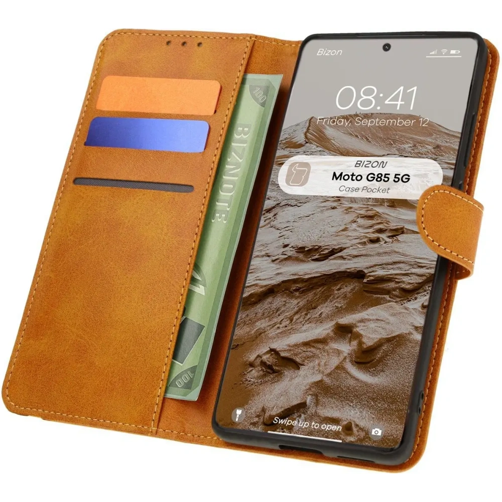 Hurtownia GSM - Bizon Case Pocket Motorola Moto G85 5G braun - BIZ7006 - {ean13} - Hurt