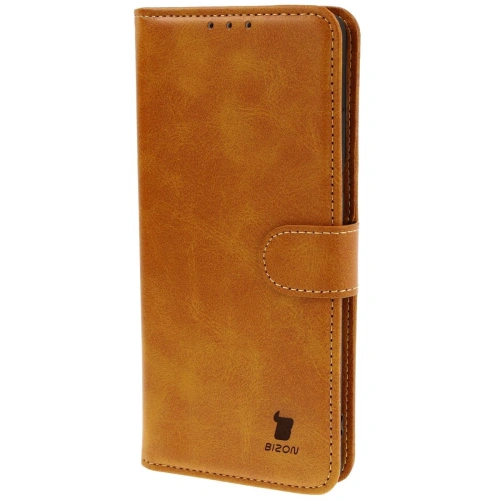 Etui z klapką Bizon Case Pocket do Motorola Moto G85 5G brązowe