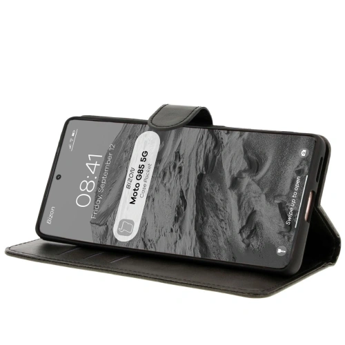 Etui z klapką Bizon Case Pocket do Motorola Moto G85 5G czarne