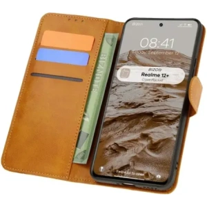 Hurtownia GSM - Bizon tok zseb Realme 12+ barna - BIZ7009 - {ean13} - Hurt