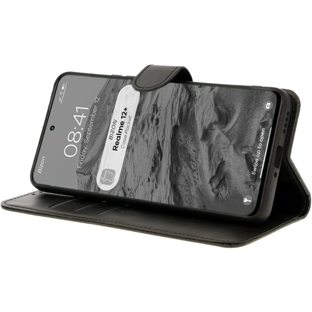 Hurtownia GSM - Bizon tok zsebkészülék Realme 12+ fekete - BIZ7010 - {ean13} - Hurt