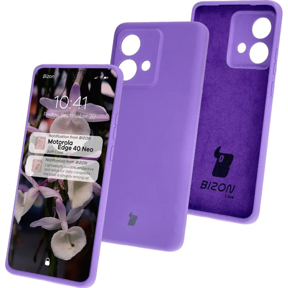 Hurtownia GSM - Silikonowe etui Bizon Soft Case do Motorola Edge 40 Neo głęboki fiolet - BIZ7012 - {ean13} - Hurt