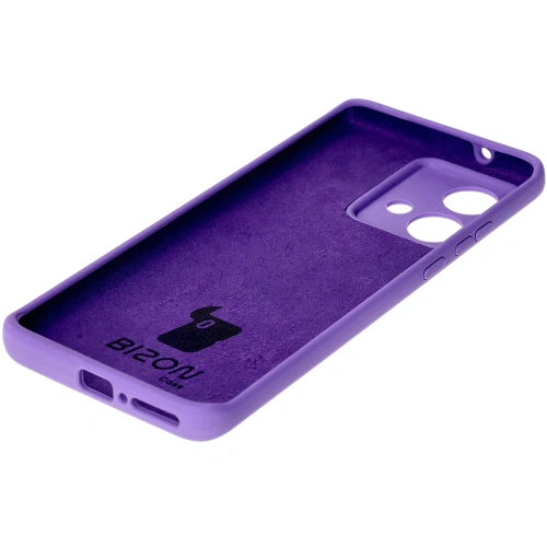 Silikonowe etui Bizon Soft Case do Motorola Edge 40 Neo głęboki fiolet