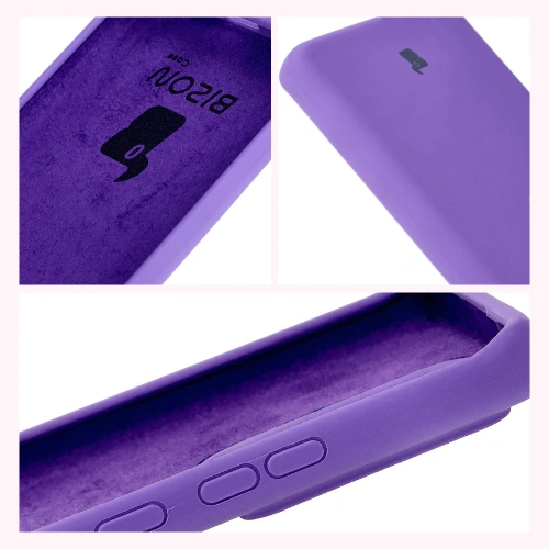 Silikonowe etui Bizon Soft Case do Motorola Edge 40 Neo głęboki fiolet
