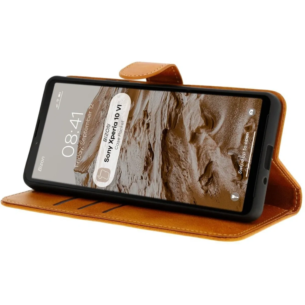 Hurtownia GSM - Bizon tok zseb Sony Xperia 10 VI barna - BIZ7016 - {ean13} - Hurt