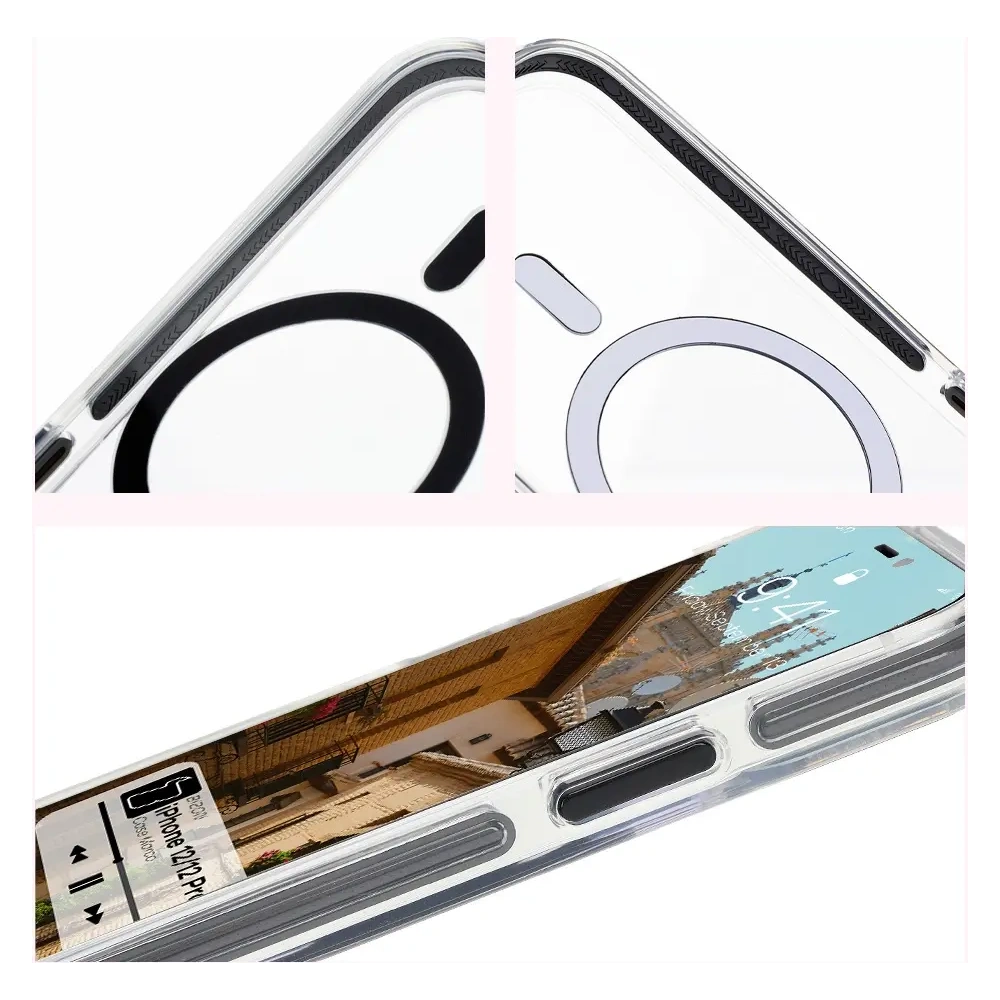 Wholesale Bizon Case Marco Apple iPhone 12 Pro / 12 clear with black frame - BIZ7022 - {ean13} - Hurt