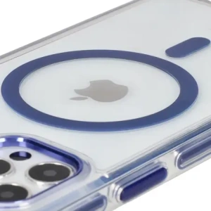 Hurtownia GSM - Etui s magnetickým prstenem Bizon Case Marco pro Apple iPhone 12 Pro / 12 průhledné s modrým rámečkem - BIZ7023 - {ean13} - Hurt