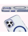 Hurtownia GSM - Etui z pierścieniem magnetycznym Bizon Case Marco do Apple iPhone 12 Pro / 12 przezroczyste z niebieską ramką - BIZ7023 - {ean13} - Hurt