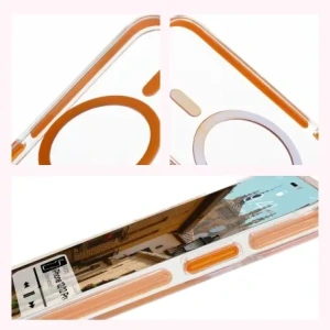 Wholesale Bizon Case Marco Apple iPhone 12 Pro / 12 clear with orange frame - BIZ7024 - {ean13} - Hurt