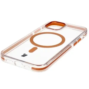 Hurtownia GSM - Etui s magnetickým kroužkem Bizon Case Marco pro Apple iPhone 12 Pro / 12 průhledné s oranžovým rámem - BIZ7024 - {ean13} - Hurt