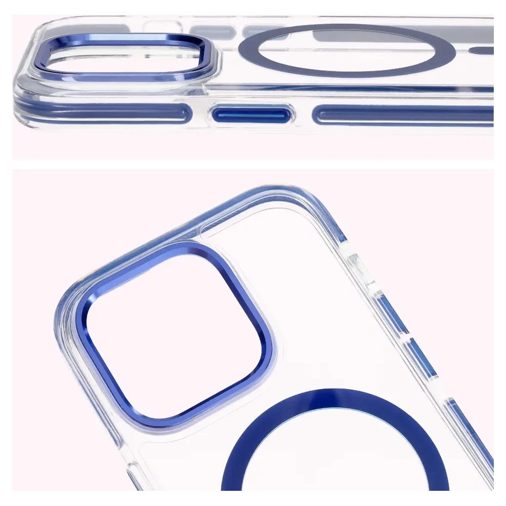 Hurtownia GSM - Bizon Case Marco Apple iPhone 14 Pro transparent cu cadru albastru - BIZ7026 - {ean13} - Hurt