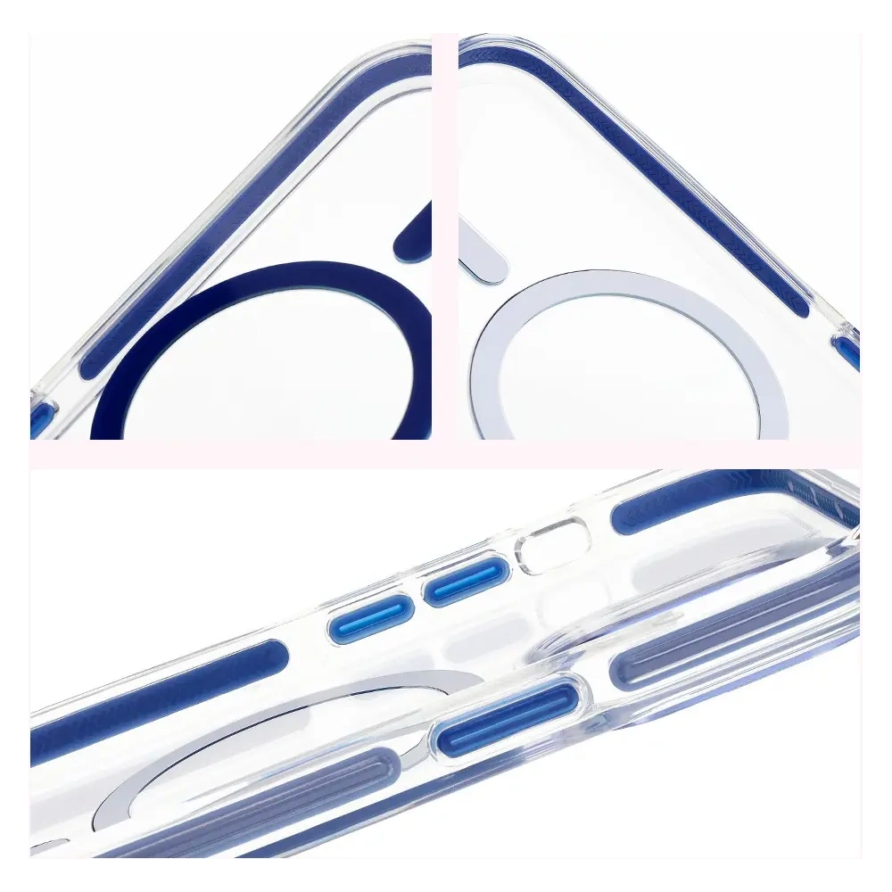 Wholesale Bizon Case Marco Apple iPhone 14 Pro clear with blue frame - BIZ7026 - {ean13} - Hurt