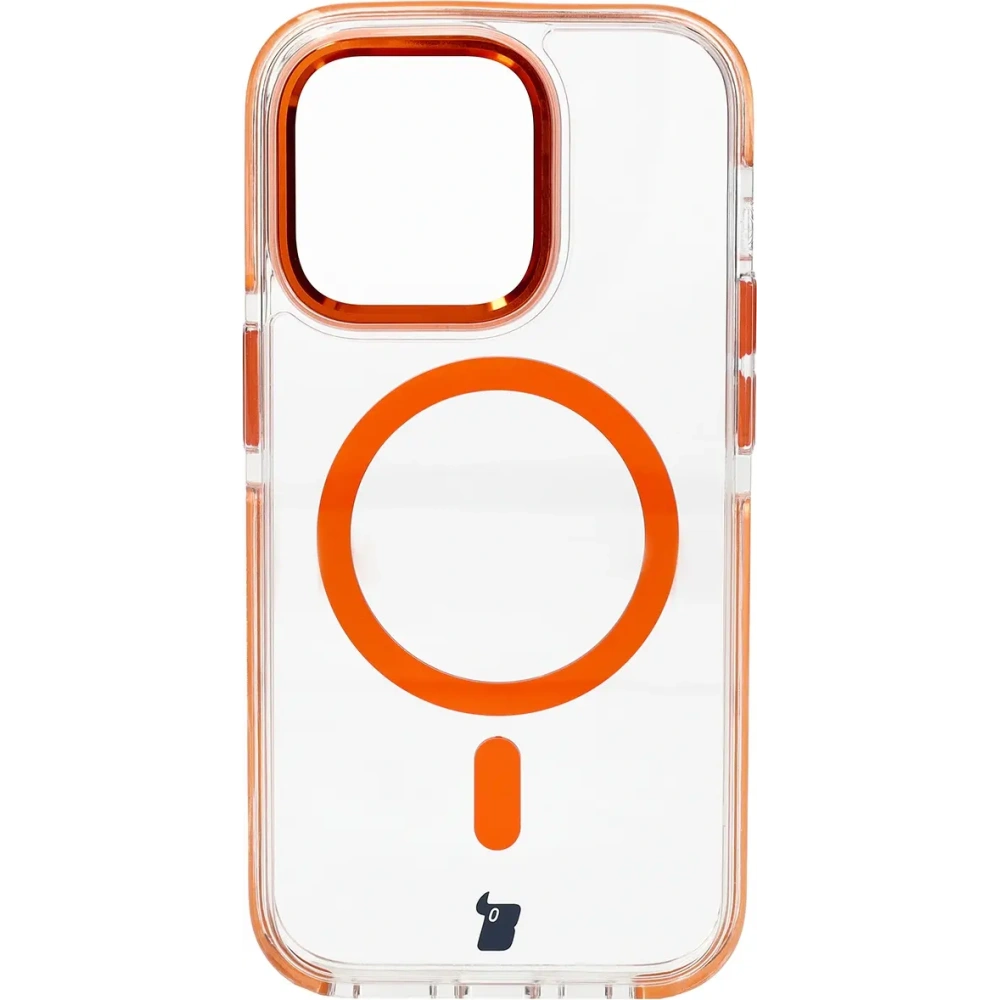Hurtownia GSM - Bizon Case Marco Apple iPhone 14 Pro clar cu cadru portocaliu - BIZ7027 - {ean13} - Hurt
