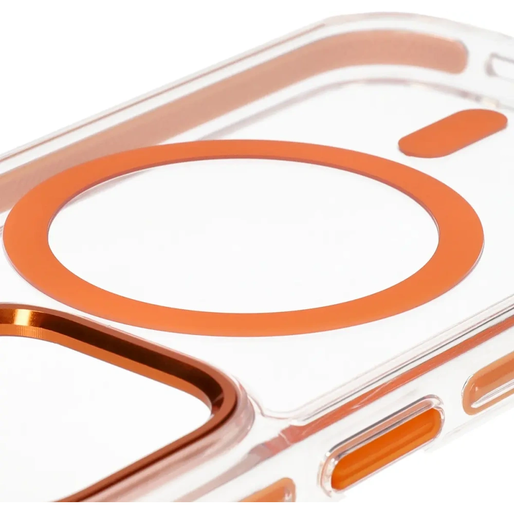 Hurtownia GSM - Bizon Case Marco Apple iPhone 14 Pro clar cu cadru portocaliu - BIZ7027 - {ean13} - Hurt
