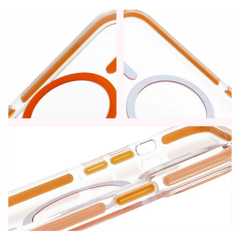 Hurtownia GSM - Bizon Case Marco Apple iPhone 14 Pro clar cu cadru portocaliu - BIZ7027 - {ean13} - Hurt