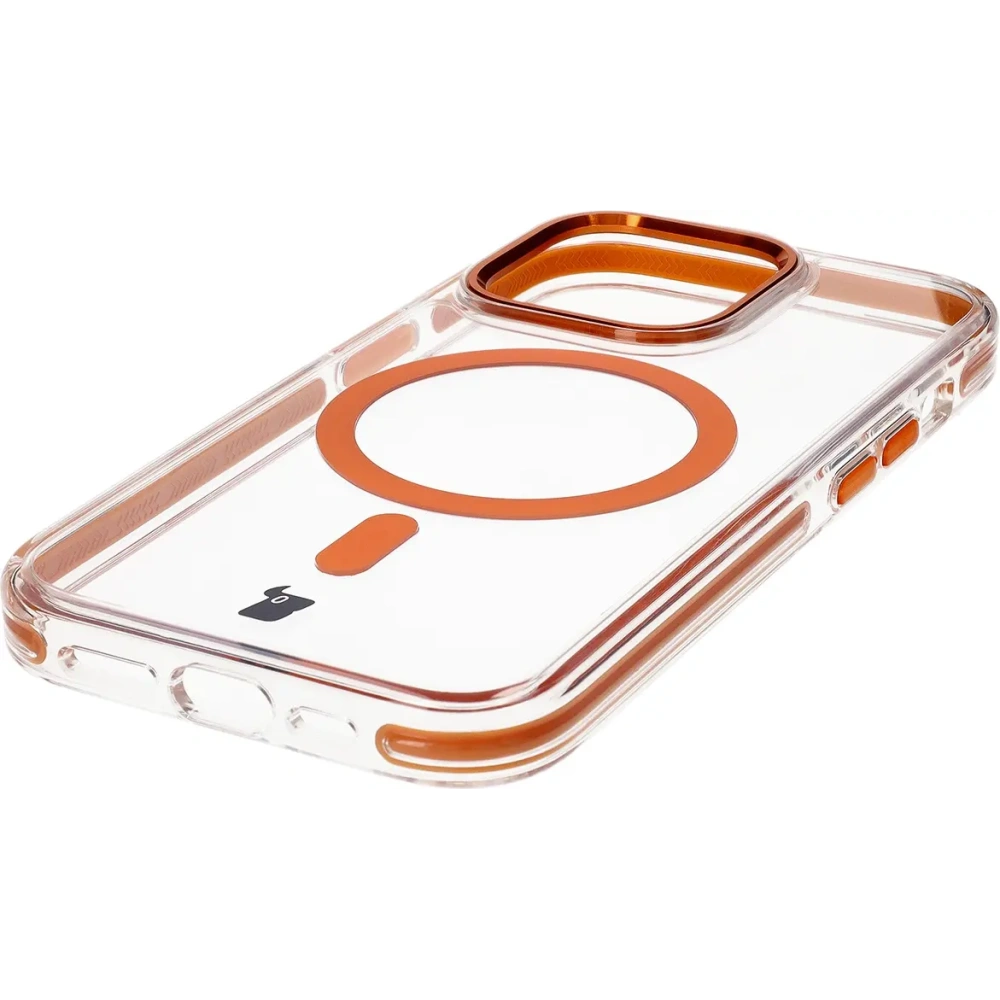 Hurtownia GSM - Bizon Case Marco Apple iPhone 14 Pro clar cu cadru portocaliu - BIZ7027 - {ean13} - Hurt