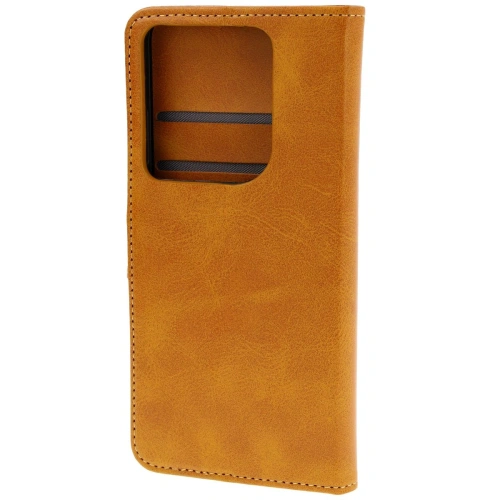 Etui z klapką Bizon Case Pocket do Motorola Edge 50 Neo brązowe