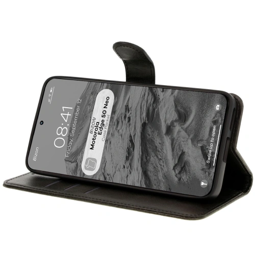 Etui z klapką Bizon Case Pocket do Motorola Edge 50 Neo czarne