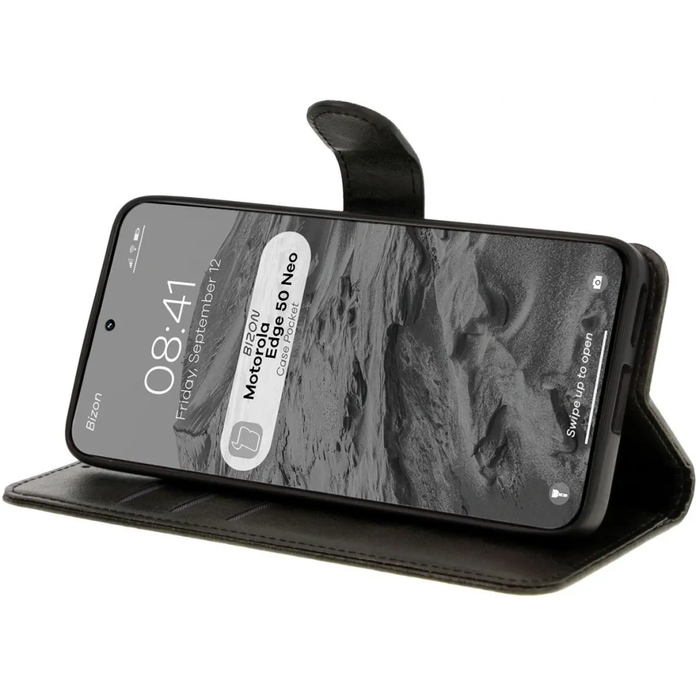 Hurtownia GSM - Husa Bizon Pocket pentru Motorola Edge 50 Neo neagră - BIZ7029 - {ean13} - Hurt