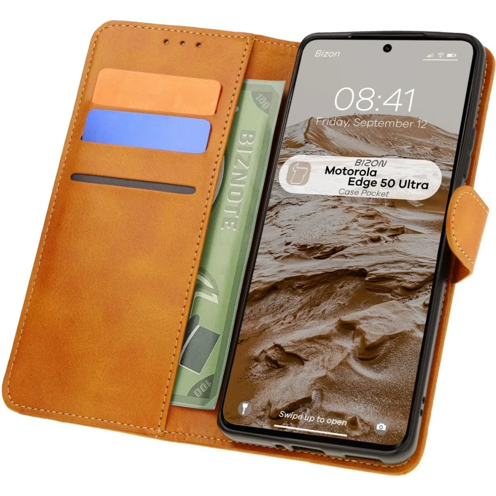 Wholesale Bizon Case Pocket Motorola Edge 50 Ultra brown - BIZ7031 - {ean13} - Hurt