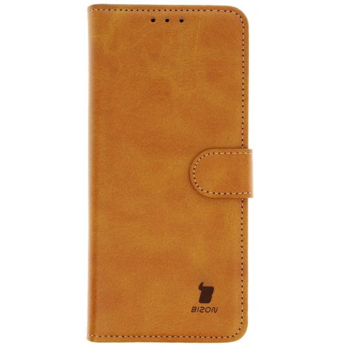 Etui z klapką Bizon Case Pocket do Motorola Edge 50 Ultra brązowe