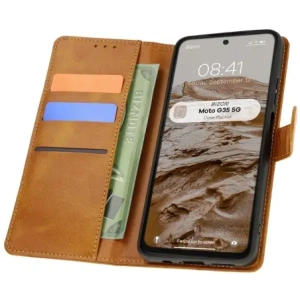 Hurtownia GSM - Etui s klopou Bizon Case Pocket pro Motorola Moto G35 5G hnědé - BIZ7034 - {ean13} - Hurt