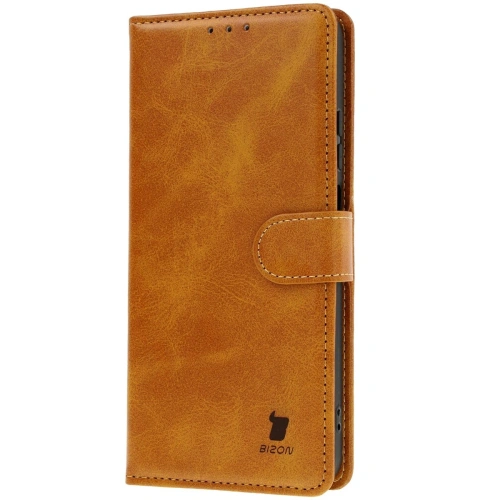 Etui z klapką Bizon Case Pocket do Motorola Moto G35 5G brązowe