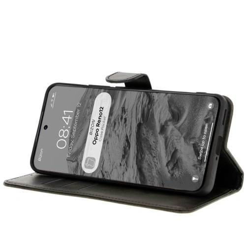 Etui z klapką Bizon Case Pocket do Oppo Reno 12 czarne