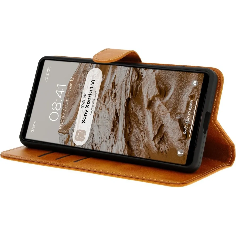 Hurtownia GSM - Bizon tok zseb Sony Xperia 1 VI barna - BIZ7040 - {ean13} - Hurt