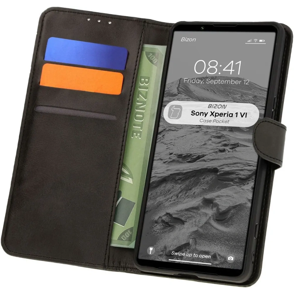 Hurtownia GSM - Bizon tok zseb Sony Xperia 1 VI fekete - BIZ7041 - {ean13} - Hurt