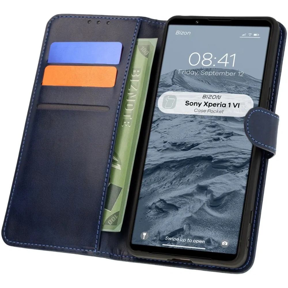 Hurtownia GSM - Bizon tok zseb Sony Xperia 1 VI sötétkék - BIZ7042 - {ean13} - Hurt