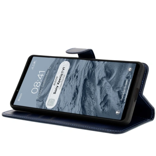 Etui z klapką Bizon Case Pocket do Sony Xperia 1 VI granatowe