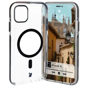 Hurtownia GSM - Etui s magnetickým kroužkem Bizon Case Marco pro Apple iPhone 11 průhledné s černým rámečkem - BIZ7043 - {ean13} - Hurt