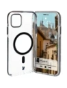 Etui s magnetickým kroužkem Bizon Case Marco pro Apple iPhone 11 průhledné s černým rámečkem