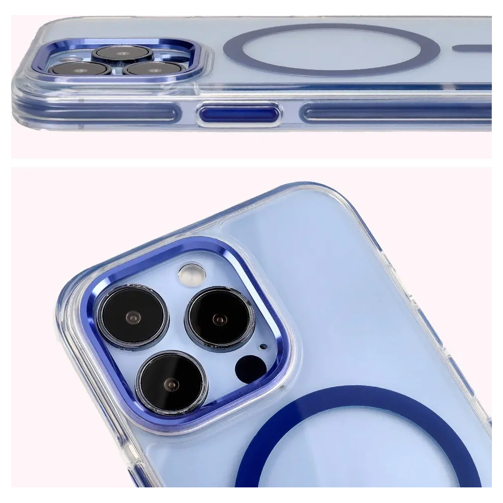 Hurtownia GSM - Bizon Case Marco Apple iPhone 13 Pro klar mit blauem Rahmen - BIZ7044 - {ean13} - Hurt