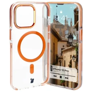 Wholesale Bizon Case Marco Apple iPhone 13 Pro clear with orange frame - BIZ7045 - {ean13} - Hurt