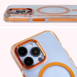 Wholesale Bizon Case Marco Apple iPhone 13 Pro clear with orange frame - BIZ7045 - {ean13} - Hurt