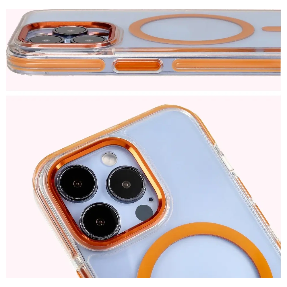 Wholesale Bizon Case Marco Apple iPhone 13 Pro clear with orange frame - BIZ7045 - {ean13} - Hurt