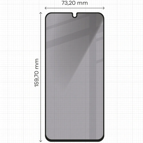 Prywatyzujące szkło hartowane Bizon Glass Edge Shadow do Samsung Galaxy A16 4G/5G przyciemniane z czarną ramką