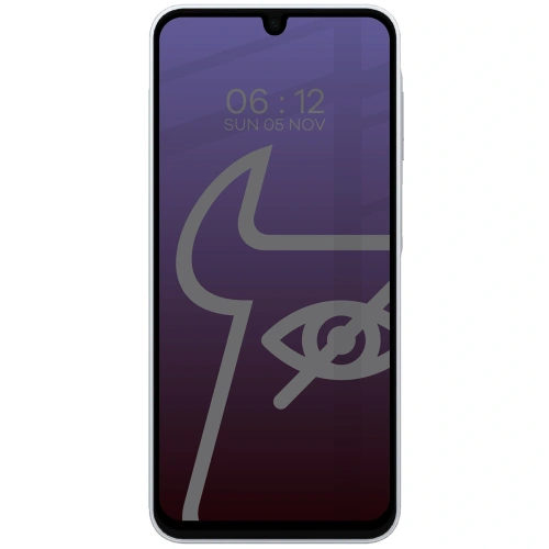 Prywatyzujące szkło hartowane Bizon Glass Edge Shadow do Samsung Galaxy A16 4G/5G przyciemniane z czarną ramką