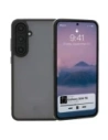 Etui Bizon Case Angelo do Samsung Galaxy S24 FE kouřové s černým rámečkem
