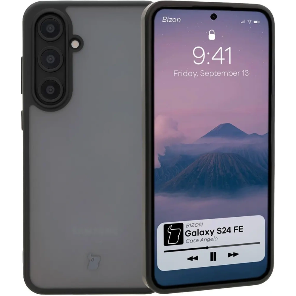 Hurtownia GSM - Etui Bizon Case Angelo do Samsung Galaxy S24 FE kouřové s černým rámečkem - BIZ7049 - {ean13} - Hurt