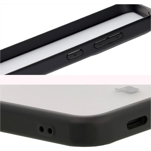 Etui Bizon Case Angelo do Samsung Galaxy S24 FE przydymione z czarną ramką