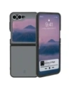 Bizon Case Angelo Samsung Galaxy Z Flip6 rauchig mit einem schwarzen Rahmen