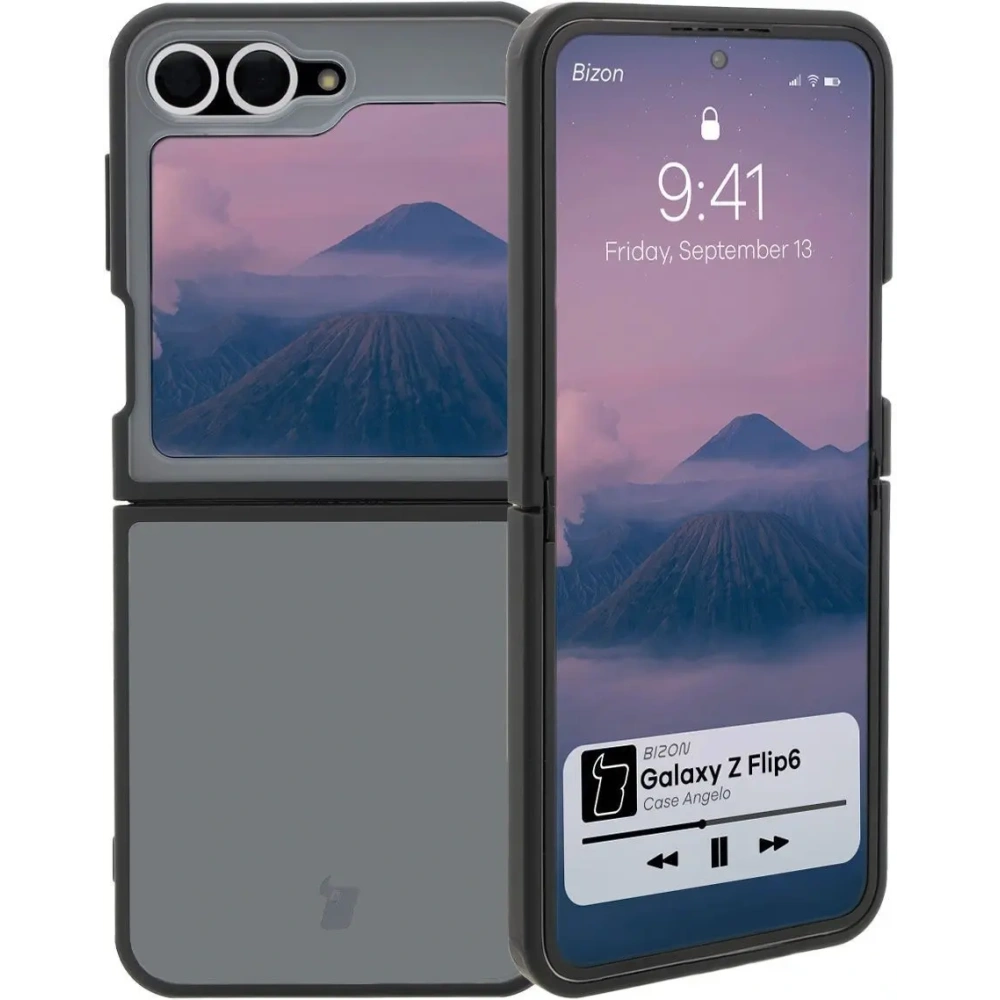 Hurtownia GSM - Bizon Case Angelo Samsung Galaxy Z Flip6 rauchig mit einem schwarzen Rahmen - BIZ7050 - {ean13} - Hurt